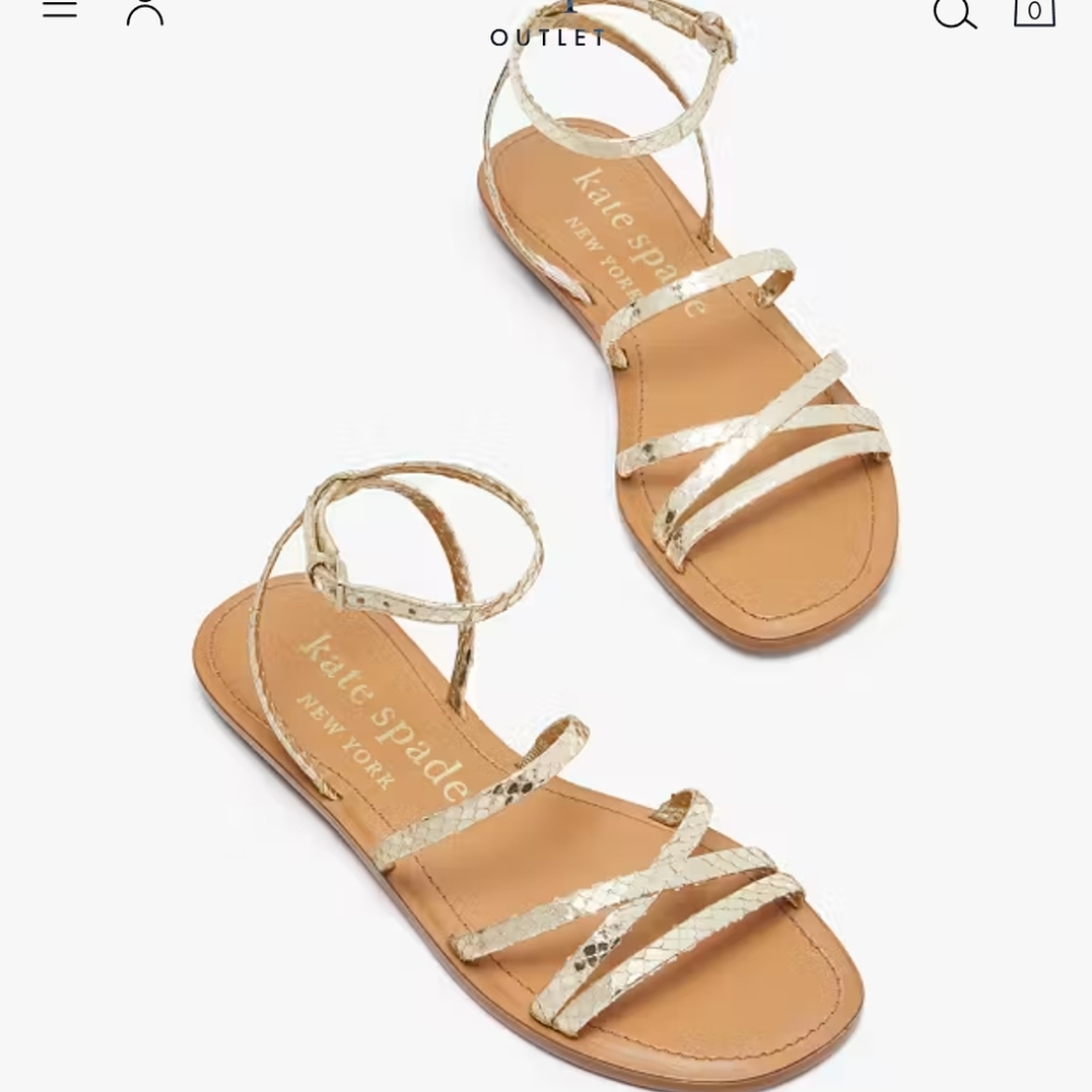 Kate Spade Metallic Snakeskin Sandals
